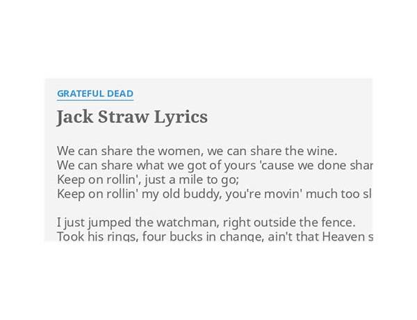 Jack Straw en Lyrics [The Grateful Dead]