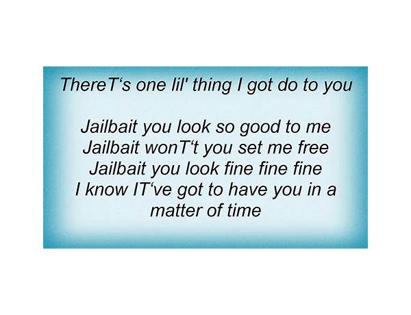 Jail Bait en Lyrics [Wishbone Ash]