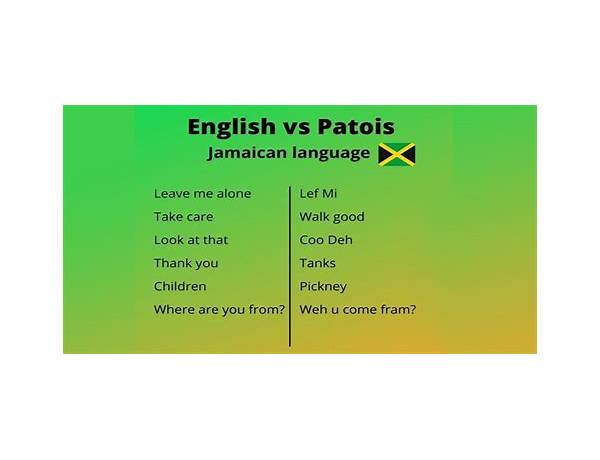 Jamaican Patois, musical term