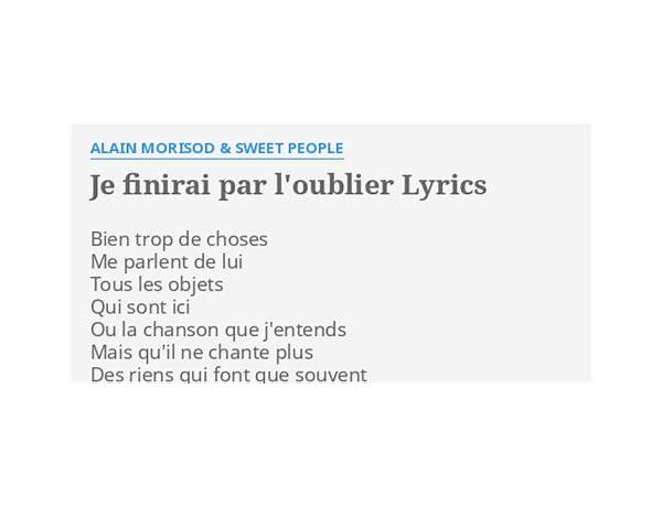 Je finirai par l\'oublier fr Lyrics [Nana Mouskouri]