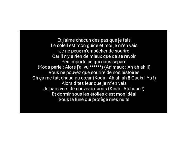 Je m\'en vais fr Lyrics [TOM BIRD]