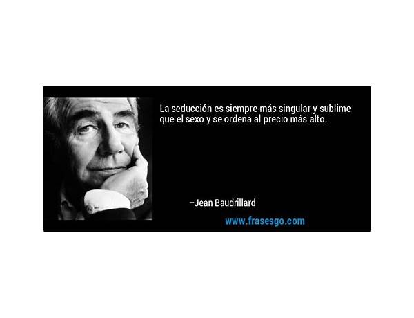 Jean Baudrillard en Lyrics [Maxïmo Park]