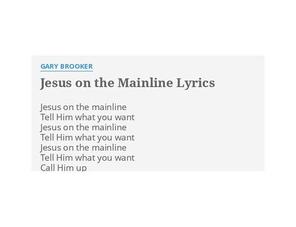 Jesus Is on the Main Line en Lyrics [Jerry Lee Lewis]