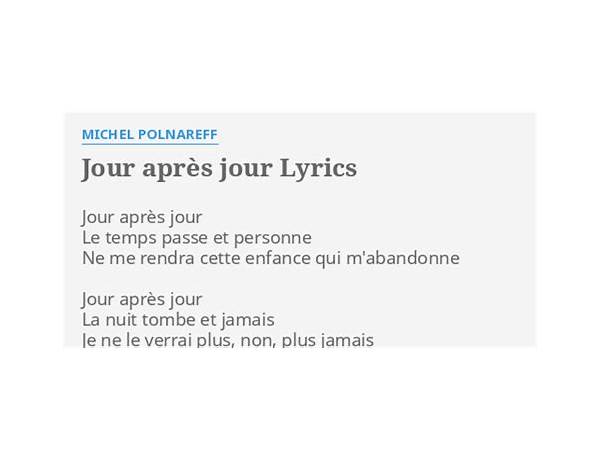 Jour Après Jour fr Lyrics [Rim\'K]