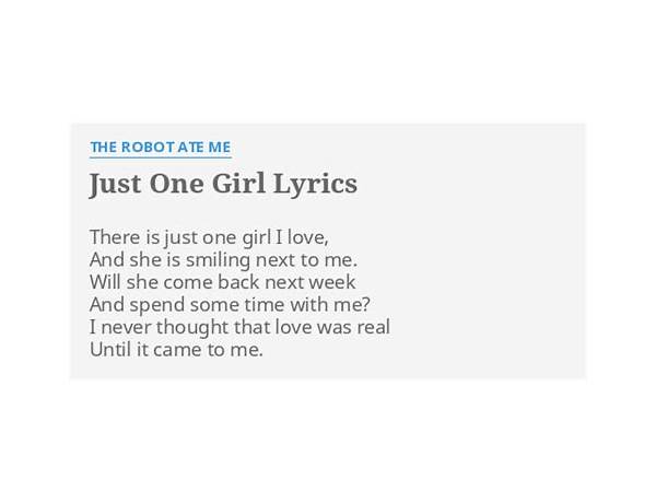 Just One Girl en Lyrics [38 Special]