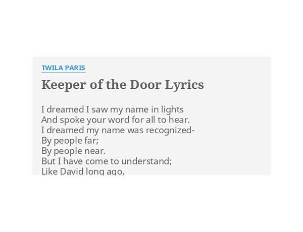 Keeper Of The Door en Lyrics [Twila Paris]
