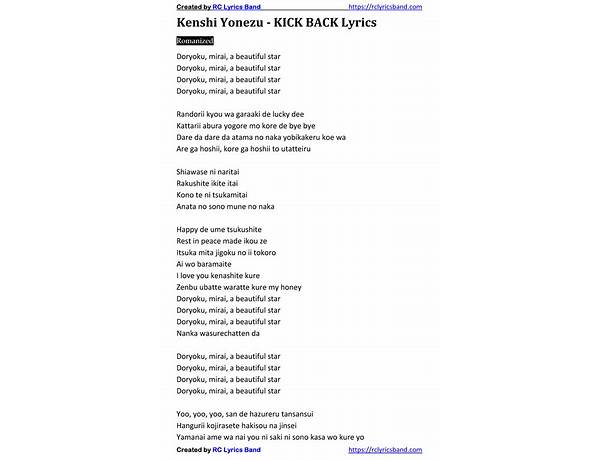 Kickbacc en Lyrics [Dawson Reyes]