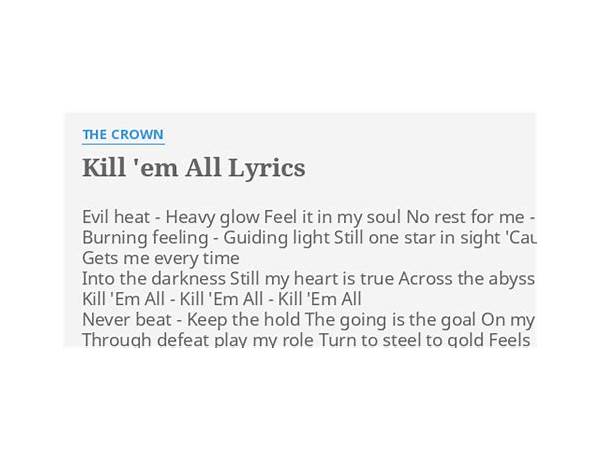 Kill Kill en Lyrics [Eminencee]