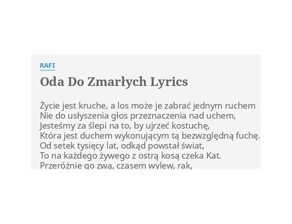 Kruche Tak pl Lyrics [Wiktor z WWA]