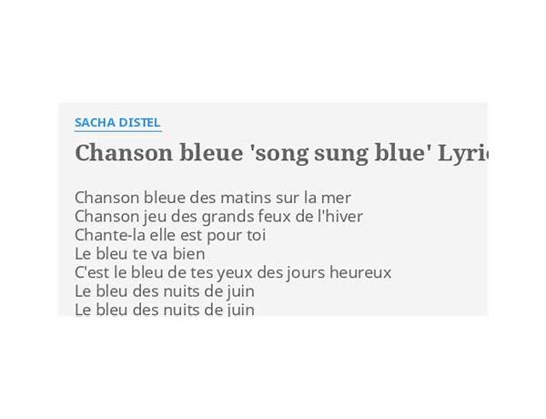 La Chanson Bleue fr Lyrics [Stephan Eicher]