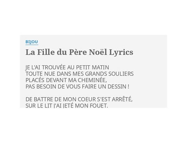 La Fille du Père Noël fr Lyrics [Les Deuxluxes]