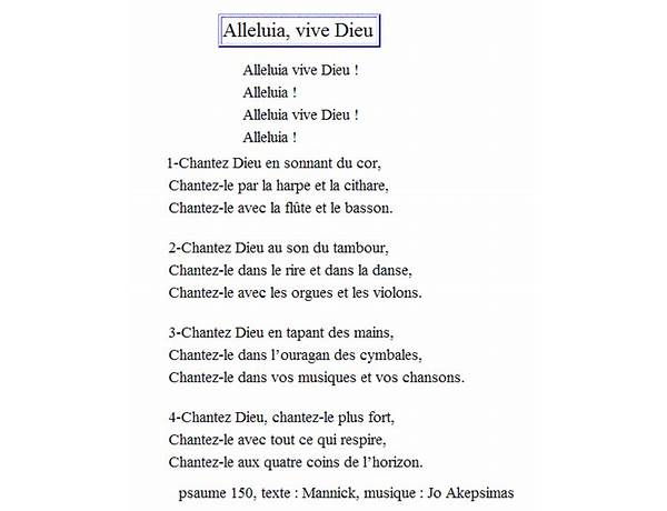 La Messe fr Lyrics [Teki Latex]
