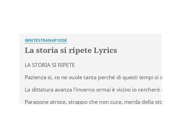 La Storia si Ripete it Lyrics [Gente Strana Posse]