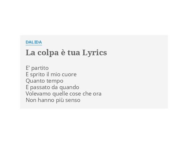 La colpa it Lyrics [Mésa]