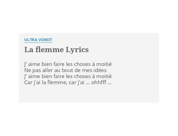 La flemme fr Lyrics [TESSÆ (FRA)]