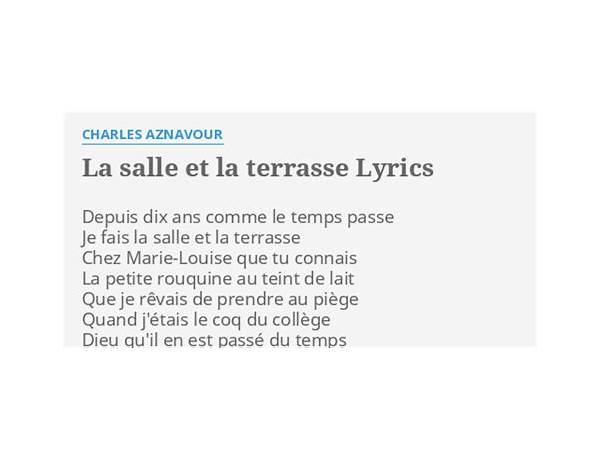 La salle et la terrasse fr Lyrics [Yves Jamait]