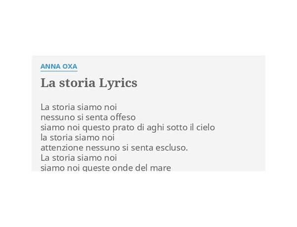 La storia it Lyrics [Anna Oxa]