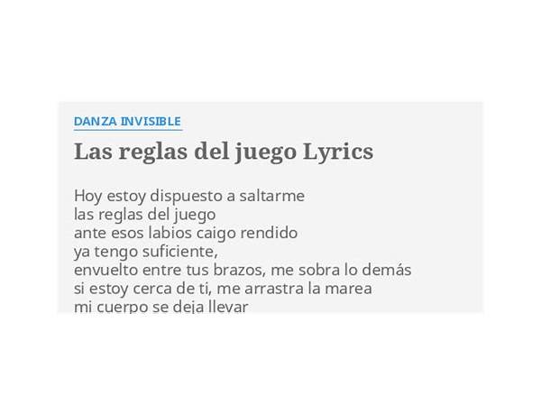 Las Reglas Del Juego es Lyrics [Danza Invisible]