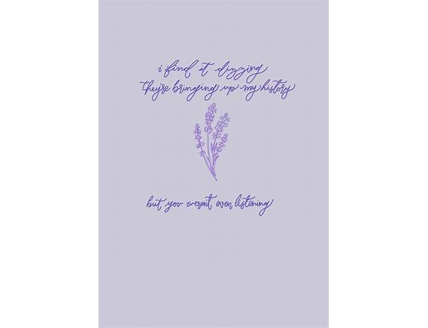 Lavender Dreams en Lyrics [Aidan Salem]