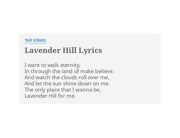 Lavender Hill en Lyrics [The Kinks]