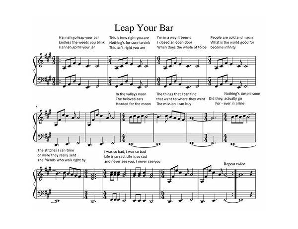 Leap Your Bar en Lyrics [John Frusciante]