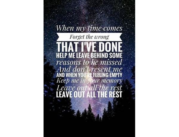 Leave Out All the Rest it Lyrics [Linkin Park]