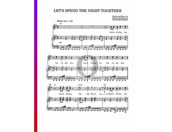 Let's Spend The Night Together, musical term