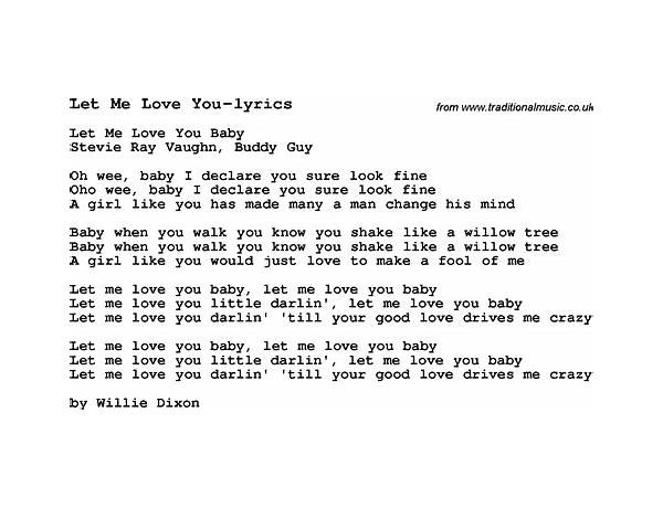 Let Me Love You en Lyrics [Dastic]