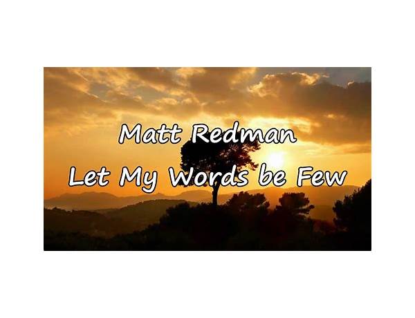 Let My Words Be Few en Lyrics [Matt Redman]