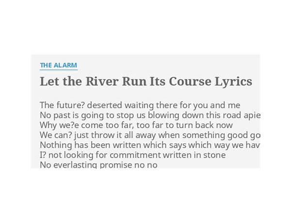 Let The River Run Its Course en Lyrics [The Alarm]