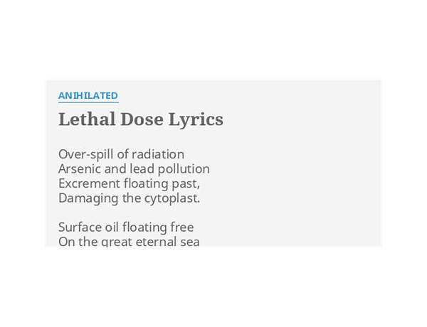 Lethal Dose en Lyrics [Anihilated]