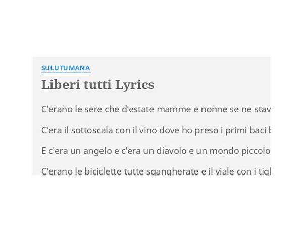 Liberi it Lyrics [Street Clerks]