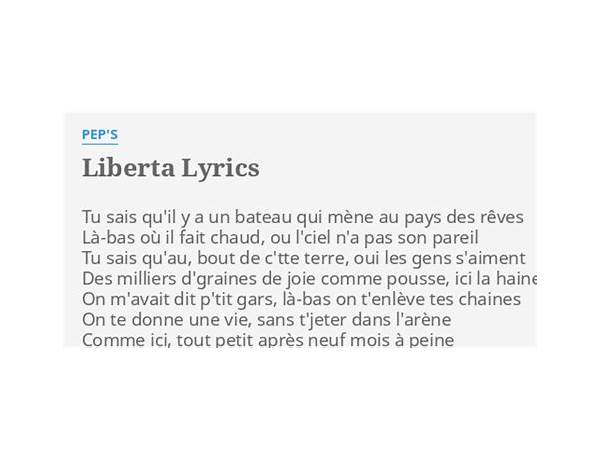 Liberta fr Lyrics [Pep\'s]