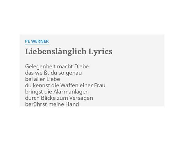 Liebenslänglich de Lyrics [Pe Werner]