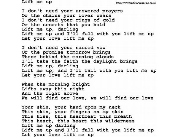 Lift Me Up en Lyrics [Cub Sport]