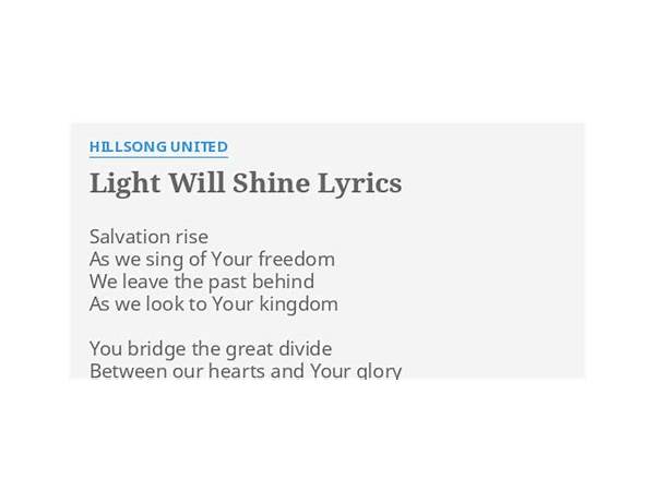 Light Will Shine en Lyrics [Hillsong UNITED]