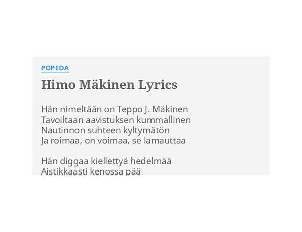 Lilli Kupponen fi Lyrics [Popeda]