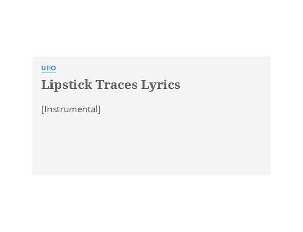 Lipstick Traces en Lyrics [Delbert McClinton]