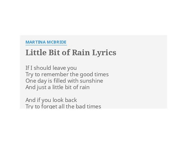 Little Bit of Rain en Lyrics [Fred Neil]