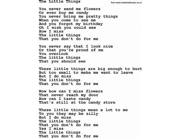 Little Things en Lyrics [Jared Anthony]