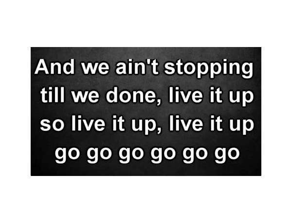 Live It Up en Lyrics [Ricky Dillon]