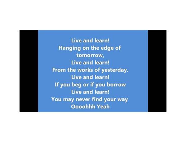 Live and Learn ja Lyrics [Thai McGrath]