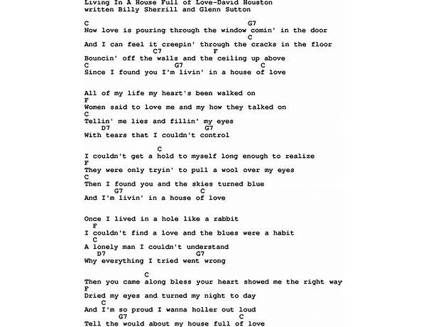 Livin\' in a house full of love en Lyrics [Gary Allan]