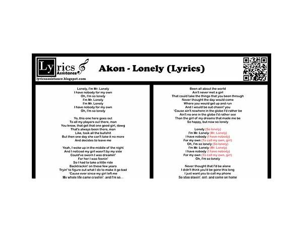 Lonely en Lyrics [BurrLin]