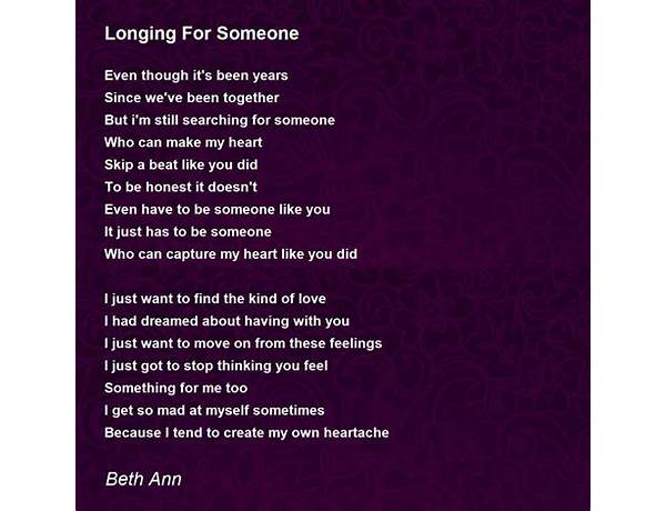 Longing for Someone en Lyrics [Kim Boyce]