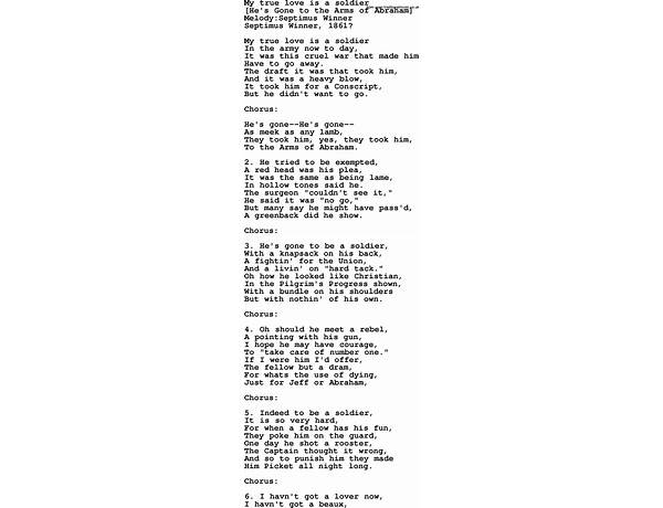 Love Is A Soldier en Lyrics [Jan Wayne]