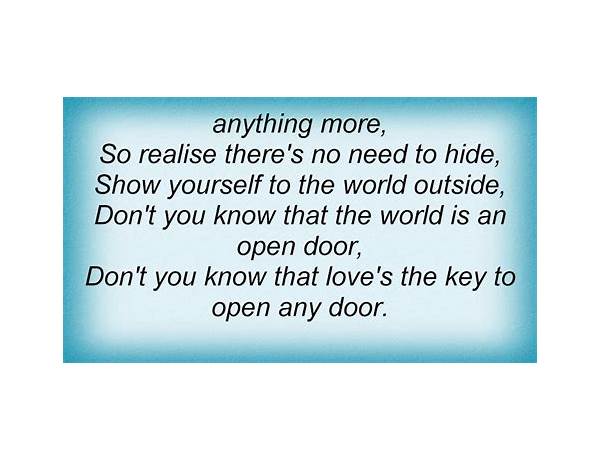 Love Is The Key en Lyrics [Blue Lagoon]