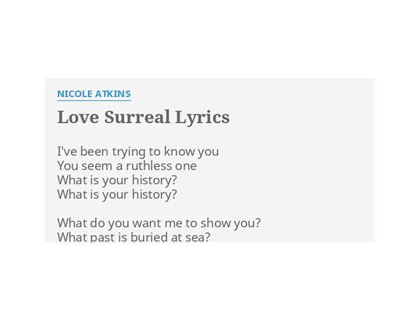 Love Surreal en Lyrics [Nicole Atkins]