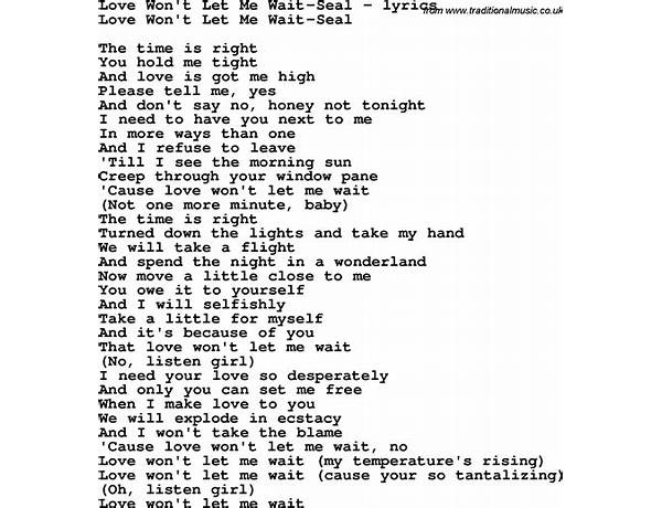 Love Won\'t Let Me en Lyrics [Wanessa Camargo]