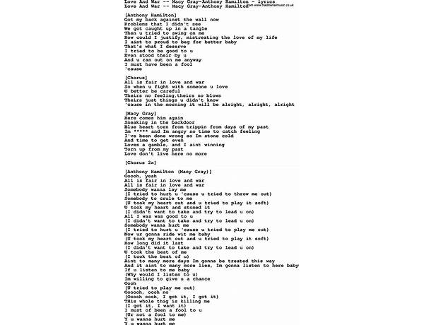 Love and War en Lyrics [Jon Bryant]